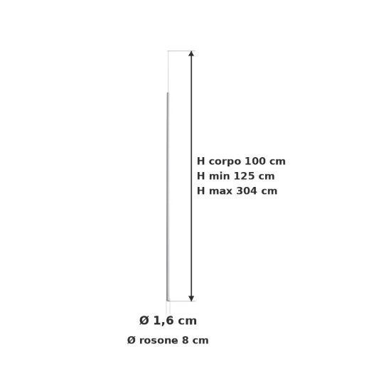 Ideal lux look lampada a sospensione cilindrica led 3,5w 3000k 100cm per cucina bianca