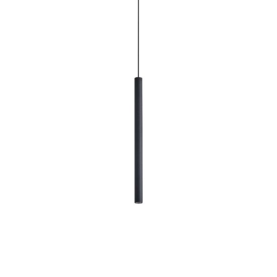 Ideal lux look lampada a sospensione cilindrica led 3,5w 3000k 25cm per cucina nera
