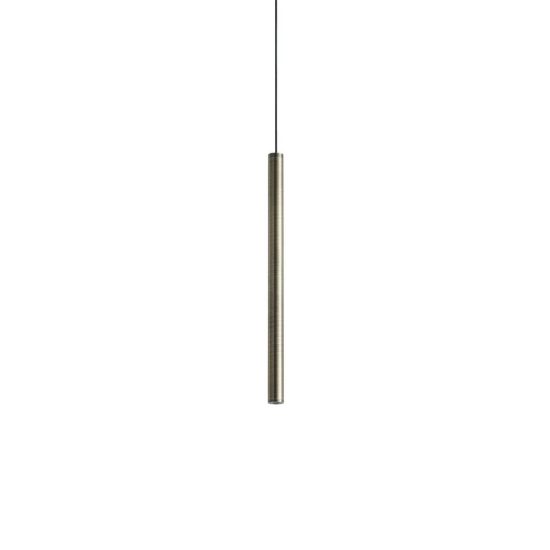 Ideal lux look lampada a sospensione cilindrica led 3,5w 3000k 25cm per cucina ottone
