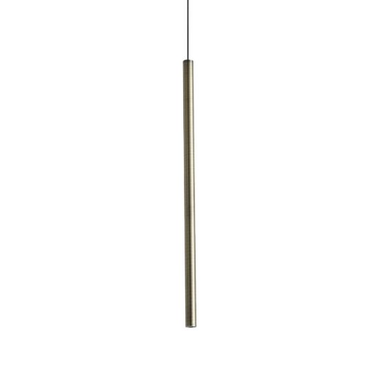 Ideal lux look lampada a sospensione cilindrica led 3,5w 3000k 40cm per cucina ottone