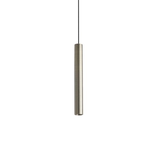 Ideal lux look lampada a sospensione cilindrica led 11,5w 3000k 25cm per cucina ottone