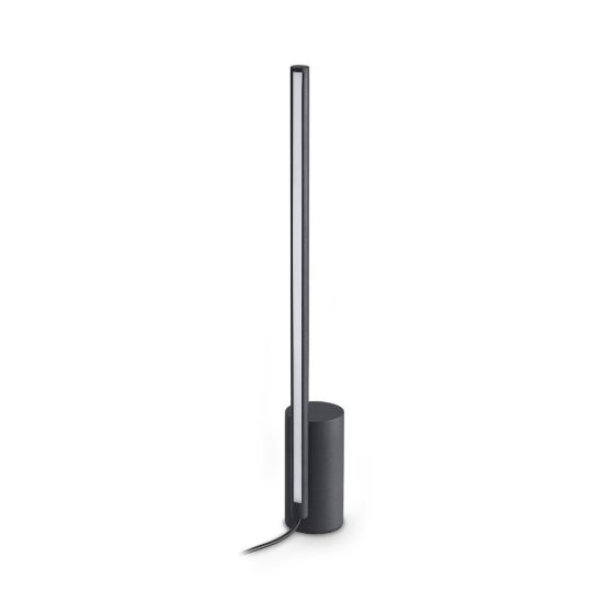 Ideal lux essence lampada da comodino lineare a sezione tonda led 12w 3000k 39,5cm nera