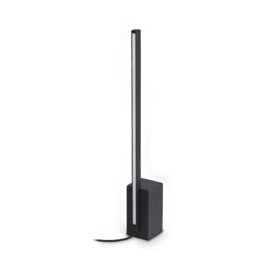 Ideal lux essence lampada da comodino lineare a sezione quadrata led 12w 3000k 39,5cm nera