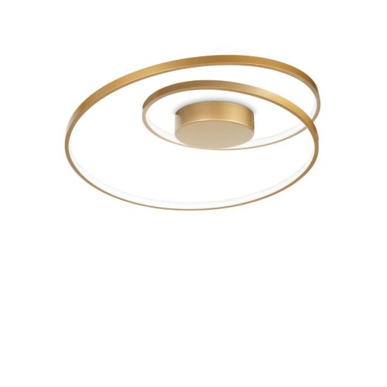Ideal lux oz plafoniera ad anelli led 47w 4000k 60cm per camera da letto moderna ottone