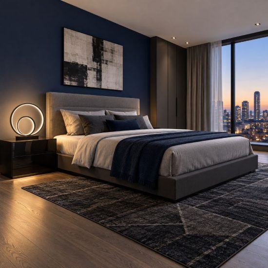 Ideal lux oz abat-jour ad anelli led 22w 4000k 31cm per comodino moderno nero