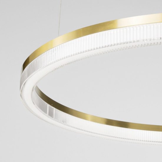 Ideal lux crown lampadario ad anello led 21w 3000k 40cm per ingresso contemporaneo bianco