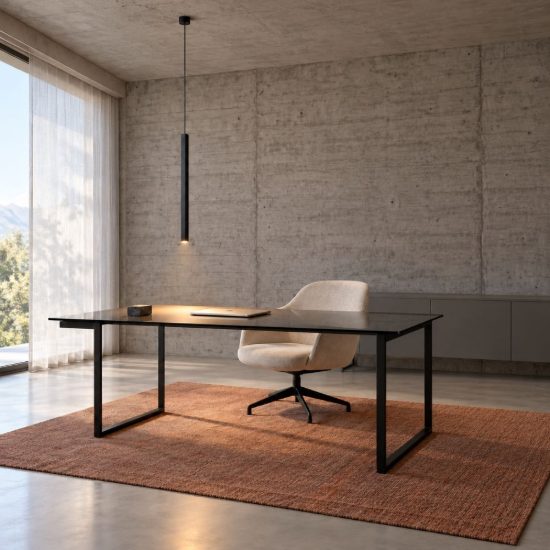 Ideal lux look lampada a sospensione a sezione quadrata led 3,5w 3000k 40cm per cucina nera