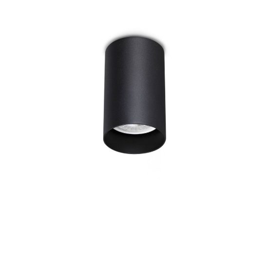 Ideal lux look faretto da soffitto cilindrico gu10 10cm per corridoio nero
