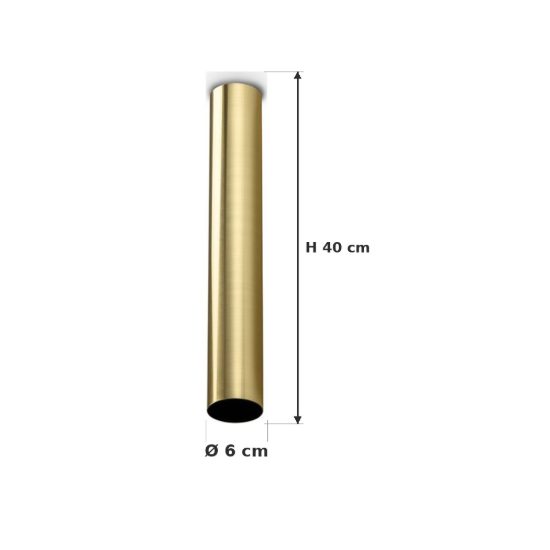 Ideal lux look faretto da soffitto cilindrico gu10 40cm per ingresso ottone