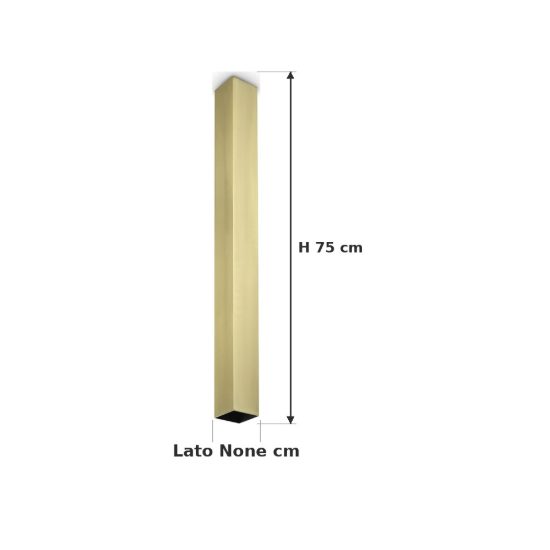 Ideal lux look faretto da soffitto a sezione quadrata gu10 75cm per cucina ottone