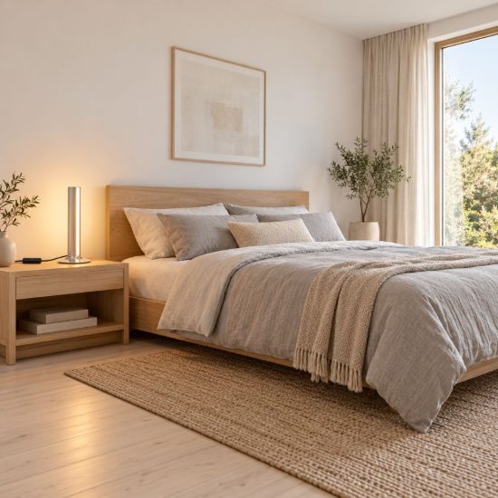 Ideal lux dorica abat-jour led 8w 3000k dimmerabile 25,5cm per comodino moderno acciaio