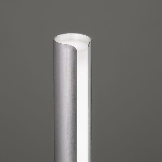 Ideal lux dorica abat-jour led 8w 3000k dimmerabile 25,5cm per comodino moderno acciaio