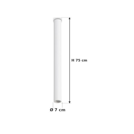 Ideal lux look faretto da soffitto cilindrico gu10 75cm per cucina in gesso bianco