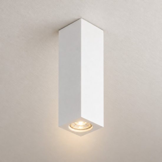 Ideal lux look faretto da soffitto a sezione quadrata gu10 40cm per ingresso in gesso bianco
