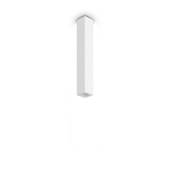 Ideal lux look faretto da soffitto a sezione quadrata gu10 40cm per ingresso in gesso bianco
