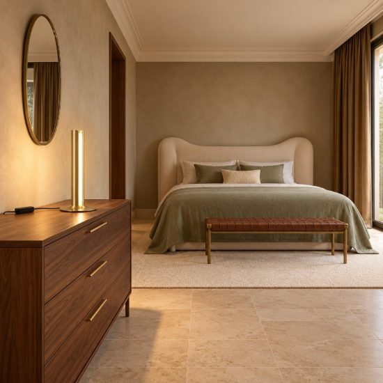 Ideal lux dorica abat-jour led 8w 3000k dimmerabile 25,5cm per comodino contemporaneo ottone
