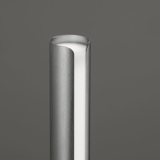 Ideal lux dorica abat-jour led 8w 3000k dimmerabile 25,5cm per comodino moderno grigio