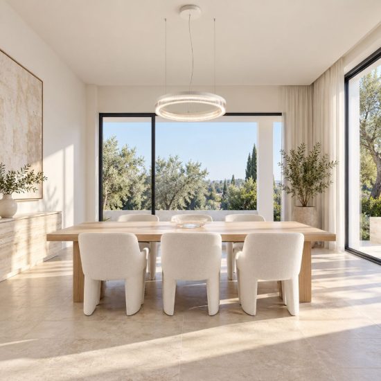 Ideal lux crown lampadario ad anello led 31w 3000k 60cm per soggiorno contemporaneo bianco