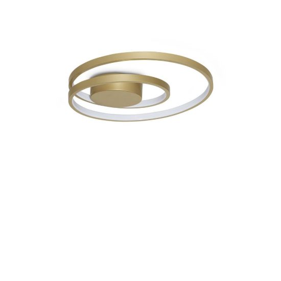 Ideal lux oz plafoniera ad anelli led 38w 3000k 40cm per camera da letto moderna ottone