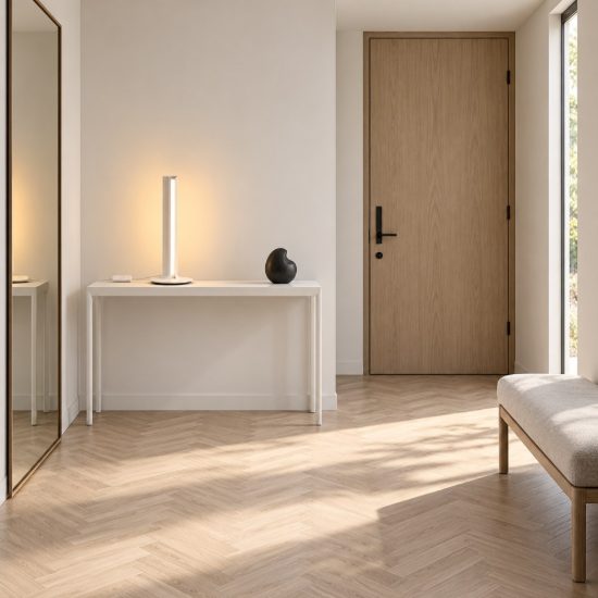 Ideal lux dorica abat-jour led 8w 3000k dimmerabile 25,5cm per comodino moderno bianco