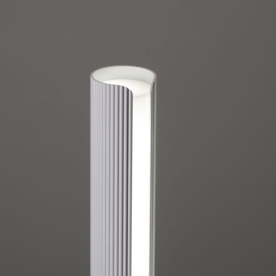Ideal lux dorica abat-jour led 8w 3000k dimmerabile 25,5cm per comodino moderno bianco