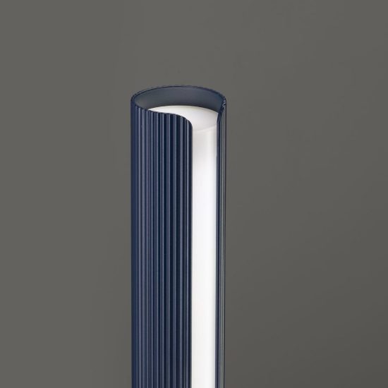 Ideal lux dorica abat-jour led 8w 3000k dimmerabile 25,5cm per comodino moderno blu
