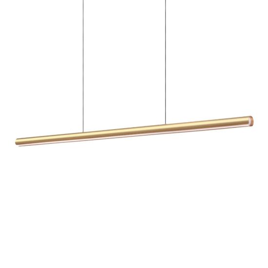 Ideal lux dorica lampadario a barra lineare led 35w 3000k dali 140cm per sala da pranzo rame