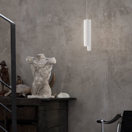 Ideal lux dorica lampadario a barra lineare led 35w 3000k dali 140cm per sala da pranzo bronzo