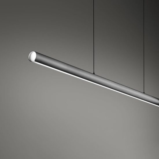 Ideal lux dorica lampadario a barra lineare led 35w 3000k dali 140cm per sala da pranzo bronzo