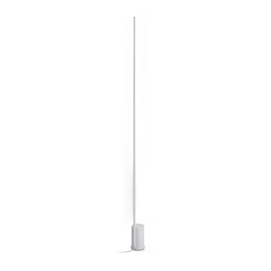 Ideal lux essence lampada da terra lineare a sezione tonda led 24w 3000k 160,5cm bianca