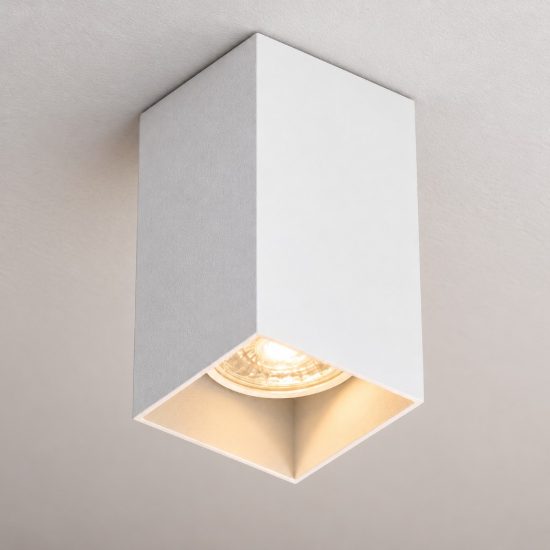 Ideal lux look faretto da soffitto a sezione quadrata gu10 75cm per corridoio bianco