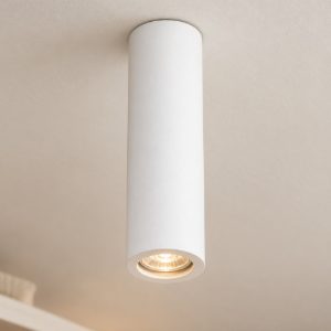 Ideal lux look faretto da soffitto cilindrico gu10 40cm per ingresso in gesso bianco