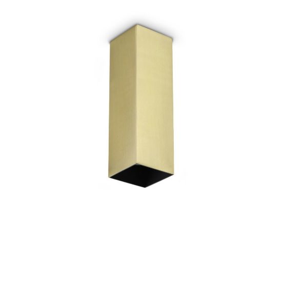 Ideal lux look faretto da soffitto a sezione quadrata gu10 20cm per corridoio ottone