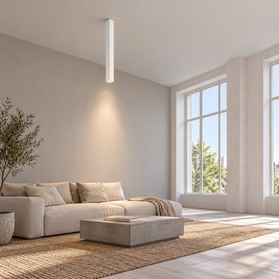 Ideal lux look faretto da soffitto a sezione quadrata gu10 75cm per cucina in gesso bianco