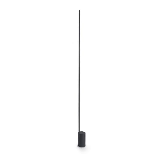 Ideal lux essence lampada da terra lineare a sezione tonda led 24w 3000k 160,5cm nera