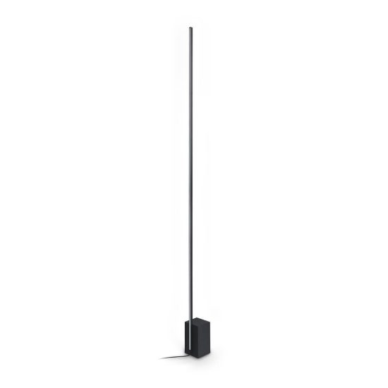 Ideal lux essence lampada da terra lineare a sezione quadrata led 24w 3000k 160,5cm nera