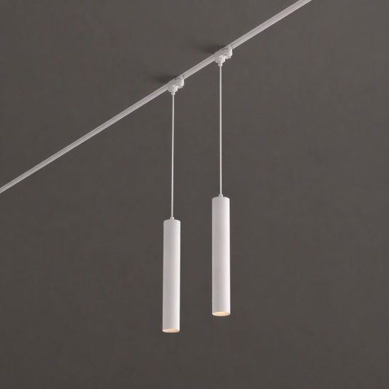Ideal lux look lampada a sospensione per binario trifase moderna bianca
