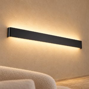 Ideal lux delta applique rettangolare led 30w 3000k 83cm per soggiorno moderna nera