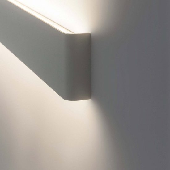 Ideal lux delta applique rettangolare led 30w 3000k 83cm per soggiorno moderna nera