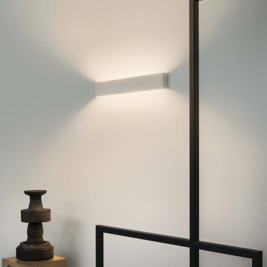 Ideal lux delta applique rettangolare led 30w 3000k 83cm per soggiorno moderna bianca