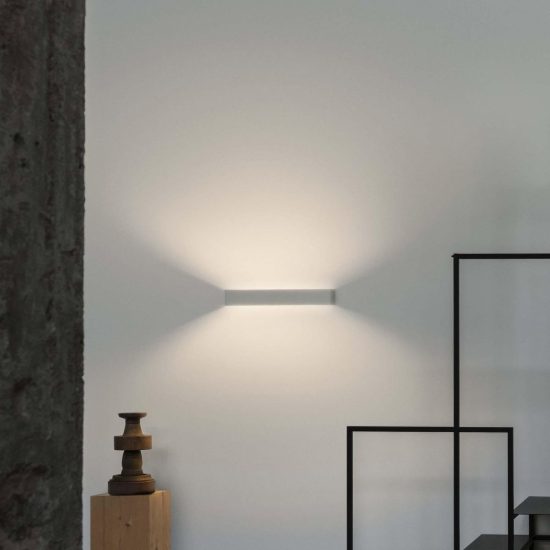 Ideal lux delta applique rettangolare led 30w 3000k 83cm per soggiorno moderna bianca