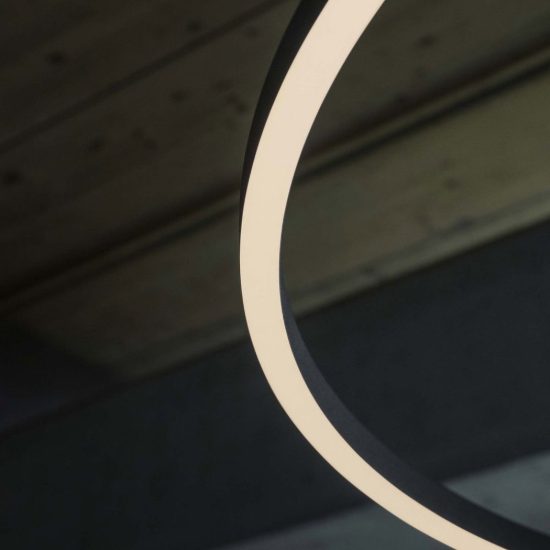 Ideal lux oracle slim lampadario ad anello led 42w 3000k dali 90cm per soggiorno moderno bianco