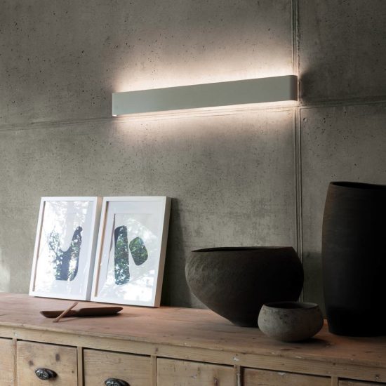 Ideal lux delta applique rettangolare led 30w 4000k 83cm per soggiorno moderna bianca