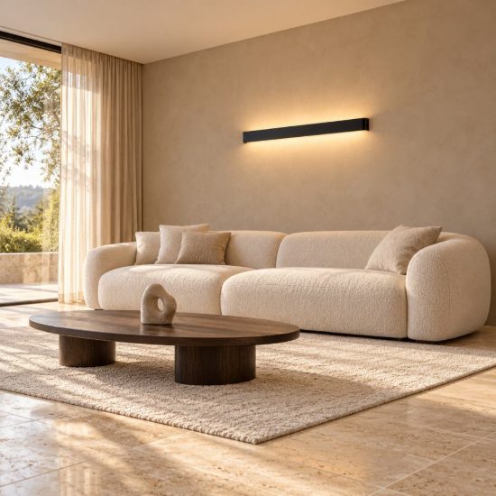 Ideal lux delta applique rettangolare led 30w 4000k 83cm per soggiorno moderna nera