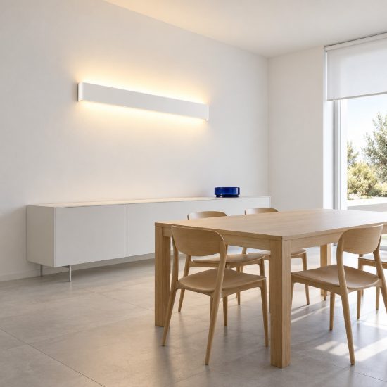 Ideal lux delta applique rettangolare led 37w 4000k 110cm per soggiorno moderna bianca