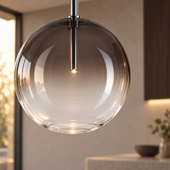 Ideal lux equinoxe lampada a sospensione a sfera 15cm per cucina moderna fumè