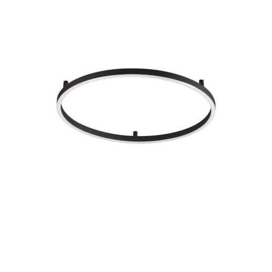 Ideal lux oracle slim plafoniera ad anello led 29w 4000k 50cm per camera da letto moderna nera