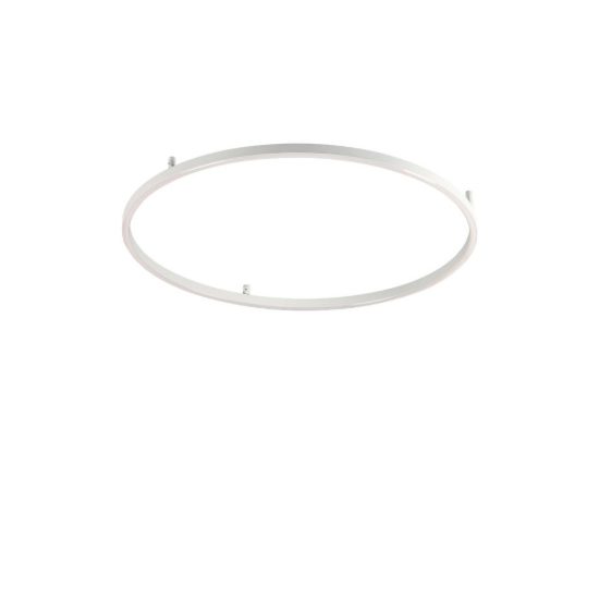 Ideal lux oracle slim plafoniera ad anello led 29w 4000k 50cm per camera da letto moderna bianca