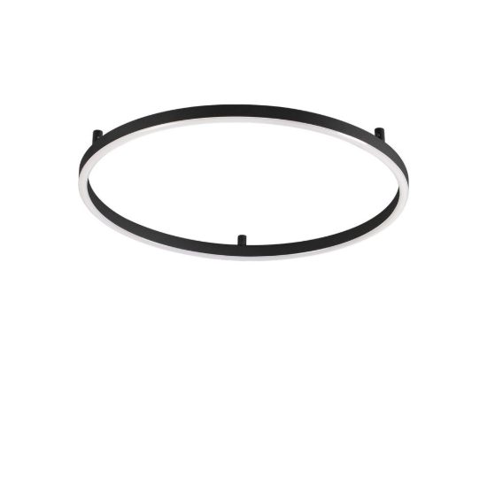 Ideal lux oracle slim plafoniera ad anello led 37w 4000k 70cm per camera da letto moderna nera