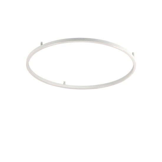 Ideal lux oracle slim plafoniera ad anello led 37w 4000k 70cm per camera da letto moderna bianca